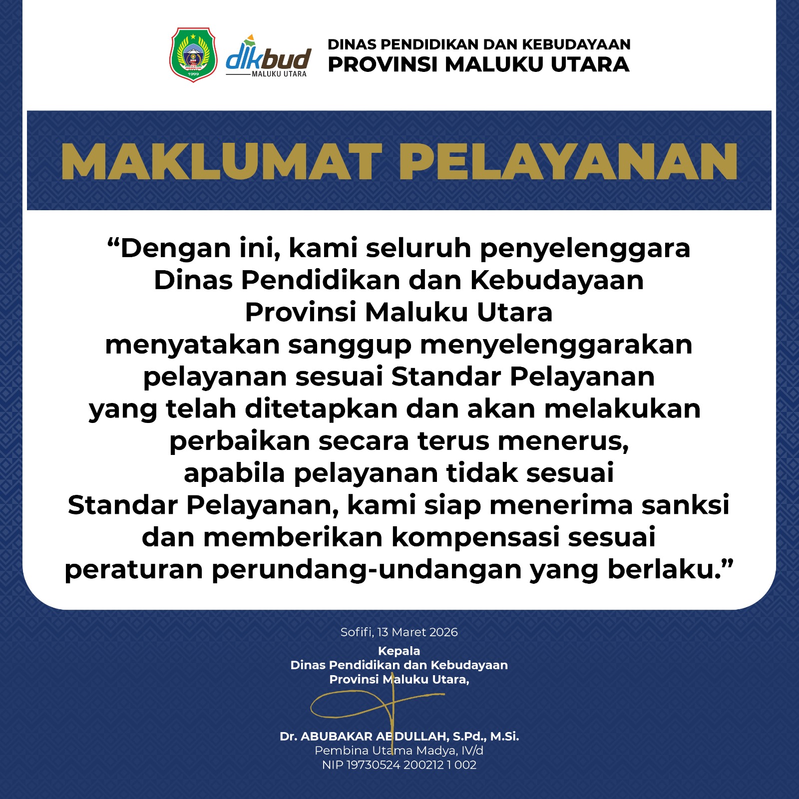 MAKLUMAT PELAYANAN
